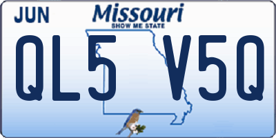 MO license plate QL5V5Q