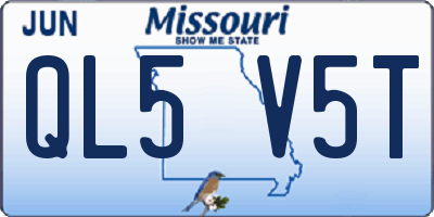 MO license plate QL5V5T