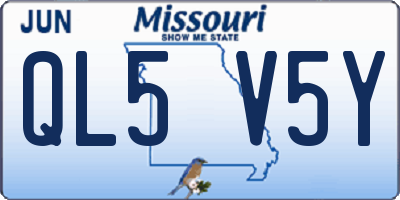 MO license plate QL5V5Y