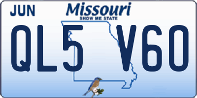 MO license plate QL5V6O