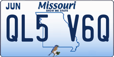 MO license plate QL5V6Q