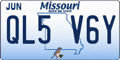MO license plate QL5V6Y