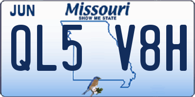 MO license plate QL5V8H