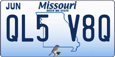 MO license plate QL5V8Q