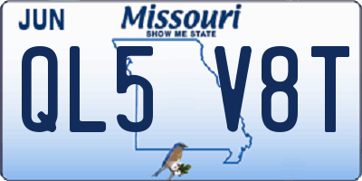 MO license plate QL5V8T