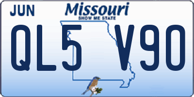 MO license plate QL5V9O