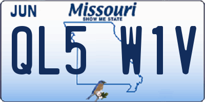 MO license plate QL5W1V