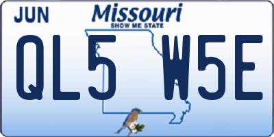 MO license plate QL5W5E