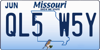 MO license plate QL5W5Y