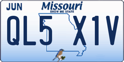 MO license plate QL5X1V