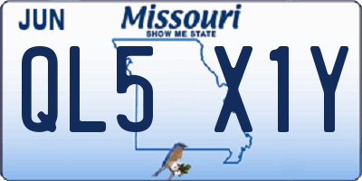 MO license plate QL5X1Y