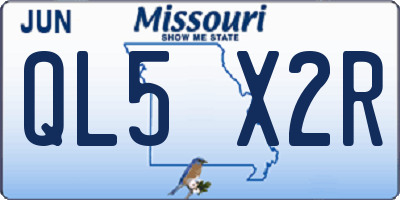 MO license plate QL5X2R