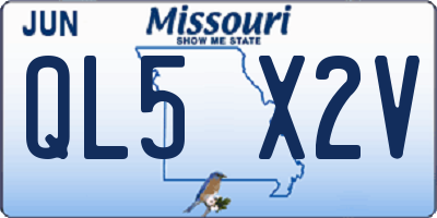 MO license plate QL5X2V