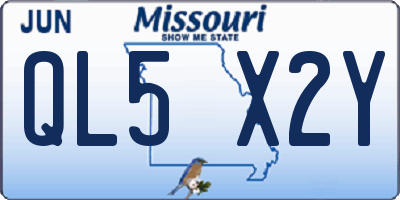 MO license plate QL5X2Y