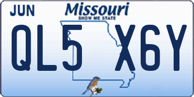 MO license plate QL5X6Y