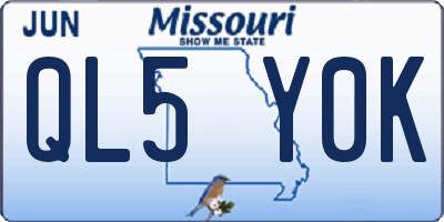 MO license plate QL5Y0K