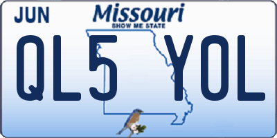 MO license plate QL5Y0L