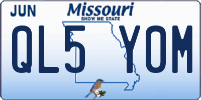 MO license plate QL5Y0M