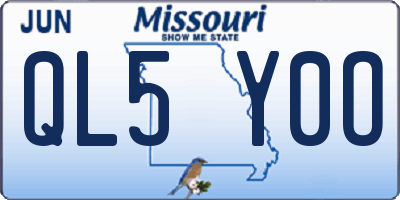 MO license plate QL5Y0O