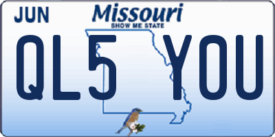 MO license plate QL5Y0U