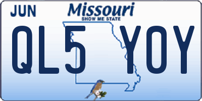 MO license plate QL5Y0Y