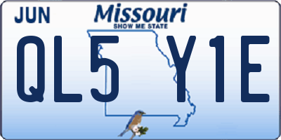 MO license plate QL5Y1E