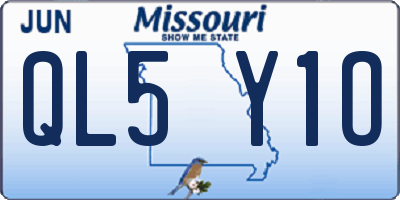 MO license plate QL5Y1O