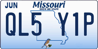 MO license plate QL5Y1P