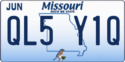 MO license plate QL5Y1Q