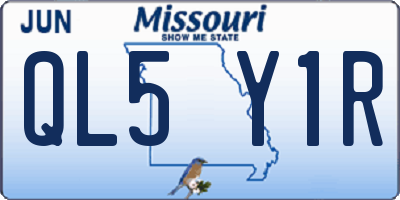 MO license plate QL5Y1R