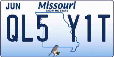MO license plate QL5Y1T