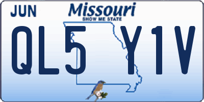 MO license plate QL5Y1V