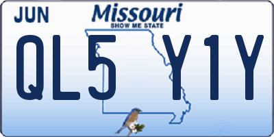 MO license plate QL5Y1Y