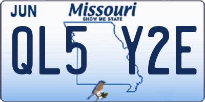 MO license plate QL5Y2E