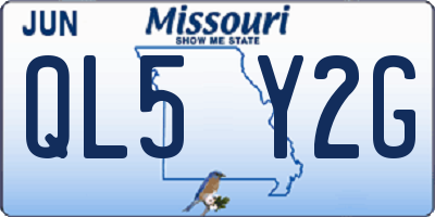 MO license plate QL5Y2G