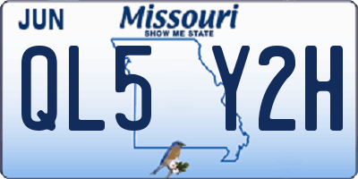 MO license plate QL5Y2H