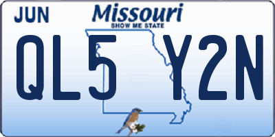 MO license plate QL5Y2N