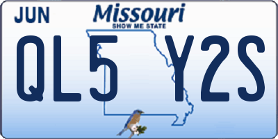 MO license plate QL5Y2S