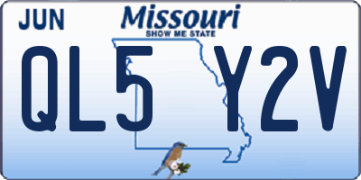 MO license plate QL5Y2V