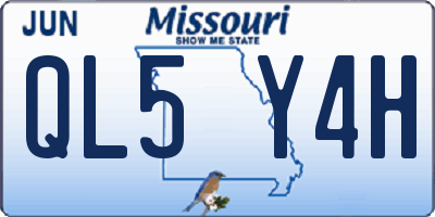 MO license plate QL5Y4H