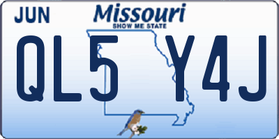 MO license plate QL5Y4J