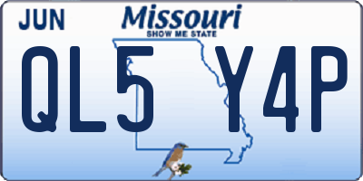 MO license plate QL5Y4P
