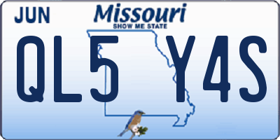 MO license plate QL5Y4S