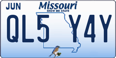 MO license plate QL5Y4Y