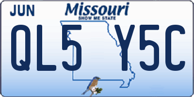 MO license plate QL5Y5C