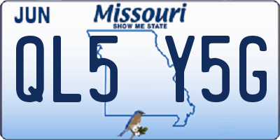 MO license plate QL5Y5G