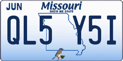 MO license plate QL5Y5I