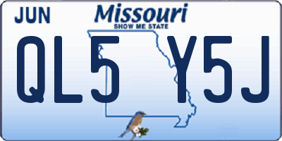 MO license plate QL5Y5J