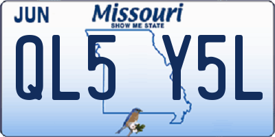 MO license plate QL5Y5L