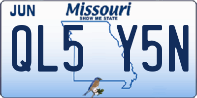 MO license plate QL5Y5N